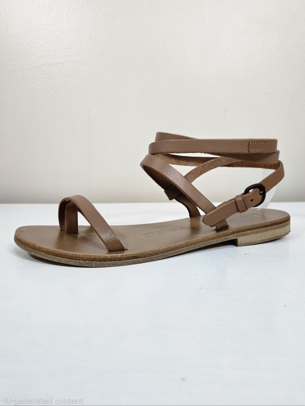 Alvaro Gonzalez Brown Leather Wrap Sandals, Size 35 ~ EUC